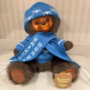 Vintage Robert Raikes Collectible Eric The Bear Wood Face And Feet